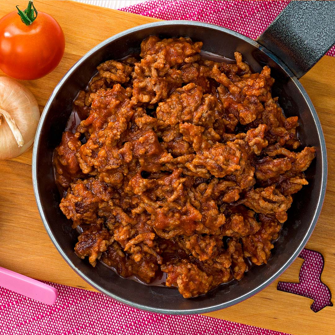 Pasta stars minced meat